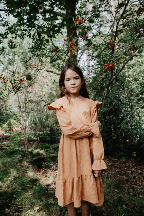 Peach jurk 86/92