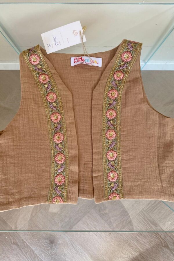 Gilet Pink Flower 122/128